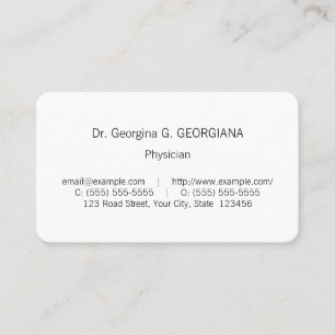 Vintage Medical Specialist Business Card