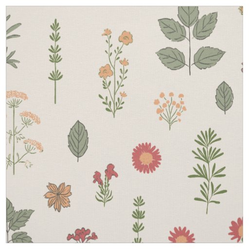 Vintage Medicinal Herbs | Botanical Vintage Herbal Fabric