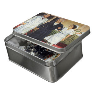 Vintage Medicine, Doctor and Nurse with Patient Jigsaw Puzzle