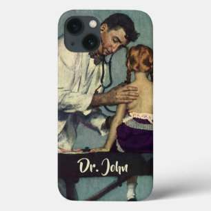 Vintage Medicine, Doctor Seeing a Girl Patient iPhone 13 Case
