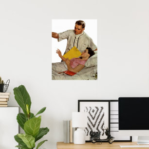 Vintage Medicine, Doctor with Female Patient Poster