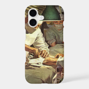 Vintage Medicine, Doctors Performing Surgery in ER iPhone 17 Case