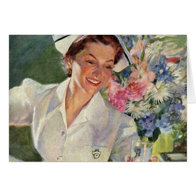 Vintage Medicine, Happy Nurse in Uniform (Front Horizontal)
