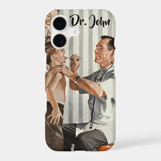 Vintage Medicine, Pediatrician Doctor with Patient iPhone 17 Case