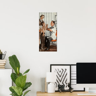 Vintage Medicine, Pediatrician Doctor with Patient Poster