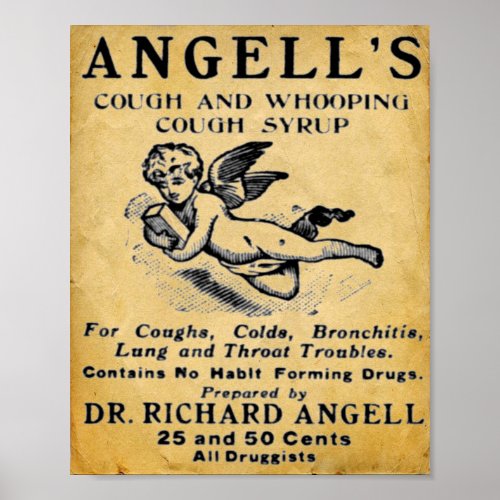 Vintage Medicine Print _ Angells Cough Syrup