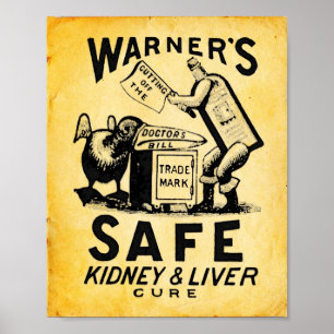 Vintage Medicine Print - Warner Safe Liver Cure