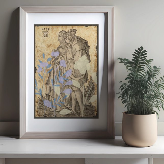 Vintage Medieval Couple Decoupage Poster (Creator Uploaded)