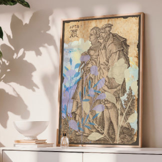 Vintage Medieval Couple Decoupage Tissue Paper