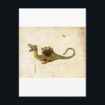 Vintage Medieval Dragon Design Postcard<br><div class="desc">Vintage Medieval Dragon Design</div>