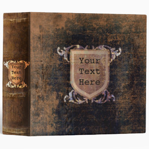 Vintage Medieval Faux Leather Ancient Tome 3 Ring Binder