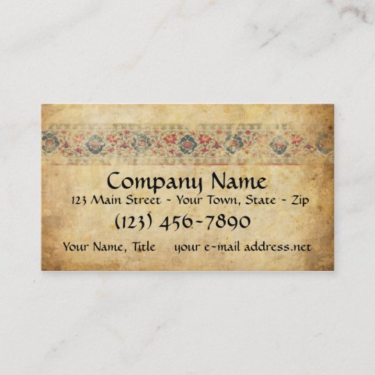 Vintage Medieval Manuscript Banner Business Card Zazzle Com