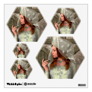 Vintage Medieval Princess Renaissance Art Wall Sticker