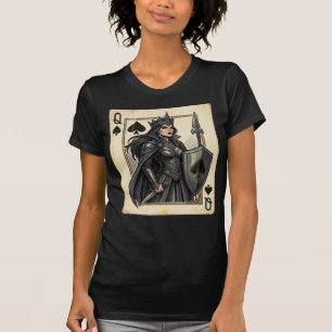 Vintage Medieval Queen of Spades: Shadow Guard T-Shirt