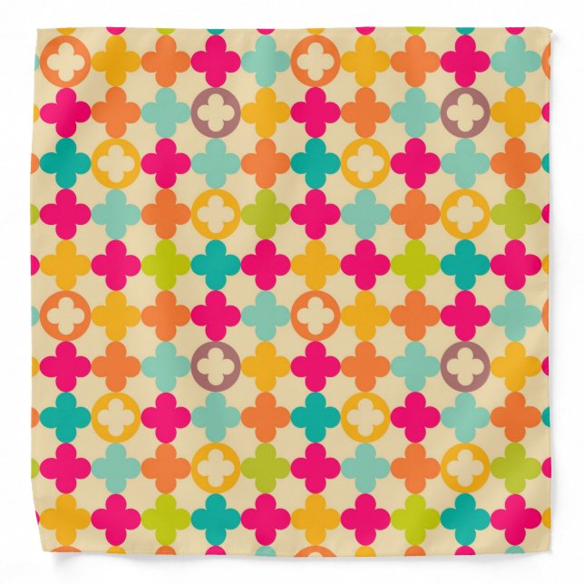 Vintage medieval rosette pattern bandana (Front)