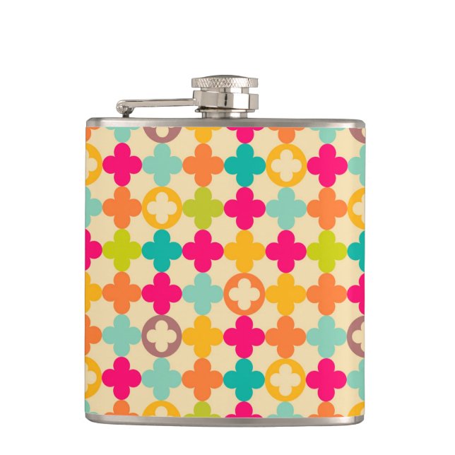 Vintage medieval rosette pattern flask (Front)