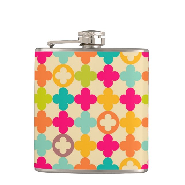 Vintage medieval rosette pattern flask (Front)