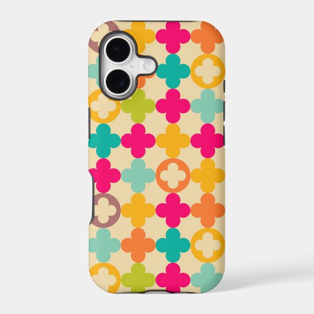 Vintage medieval rosette pattern iphone case (Back)