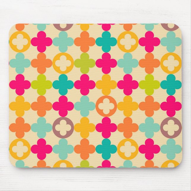Vintage medieval rosette pattern mouse pad (Front)