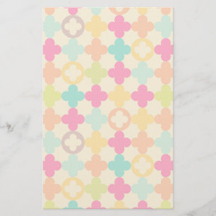 Vintage medieval rosette pattern stationery