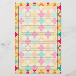 Vintage medieval rosette pattern stationery