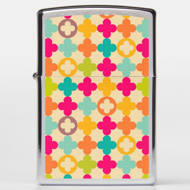 Vintage medieval rosette pattern zippo lighter (Front)
