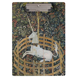 Vintage Medieval Unicorn in Captivity Art Clipboard