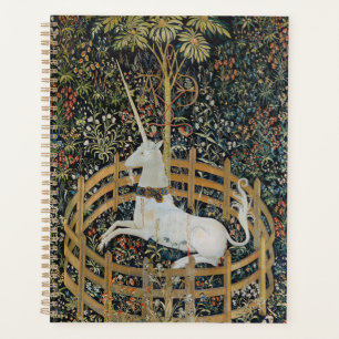 Vintage Medieval Unicorn in Captivity Art Planner