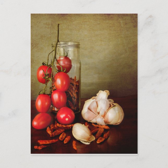 Vintage Mediterranean flavors Postcard (Front)