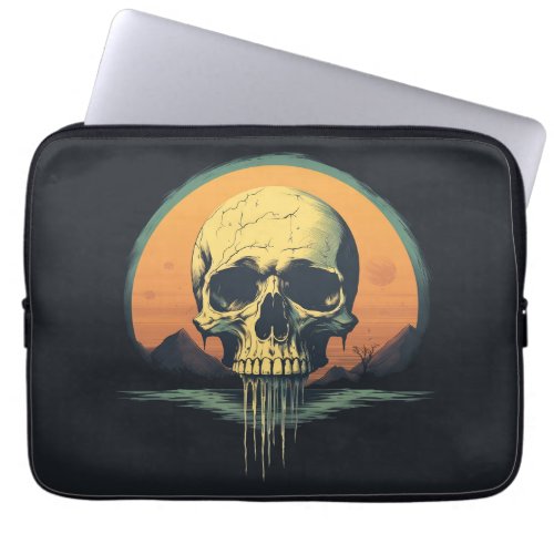 Vintage Melting Skull Laptop Sleeve