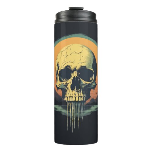 Vintage Melting Skull Thermal Tumbler