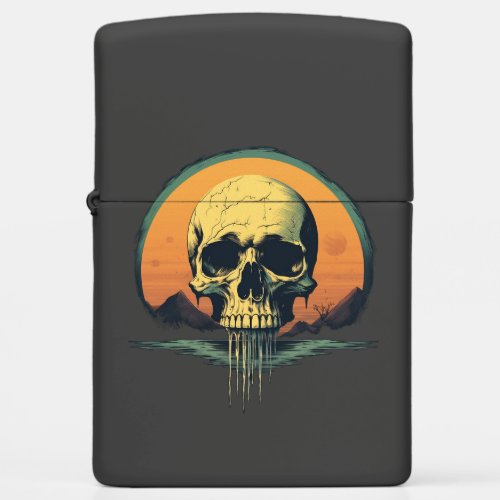 Vintage Melting Skull Zippo Lighter