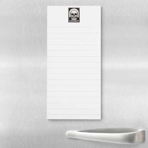 Vintage Memento Mori Skull Illustration Art Magnetic Notepad