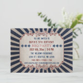 Vintage Memorial Day Birthday Party Invitations (Standing Front)