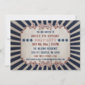 Vintage Memorial Day Birthday Party Invitations (Front)