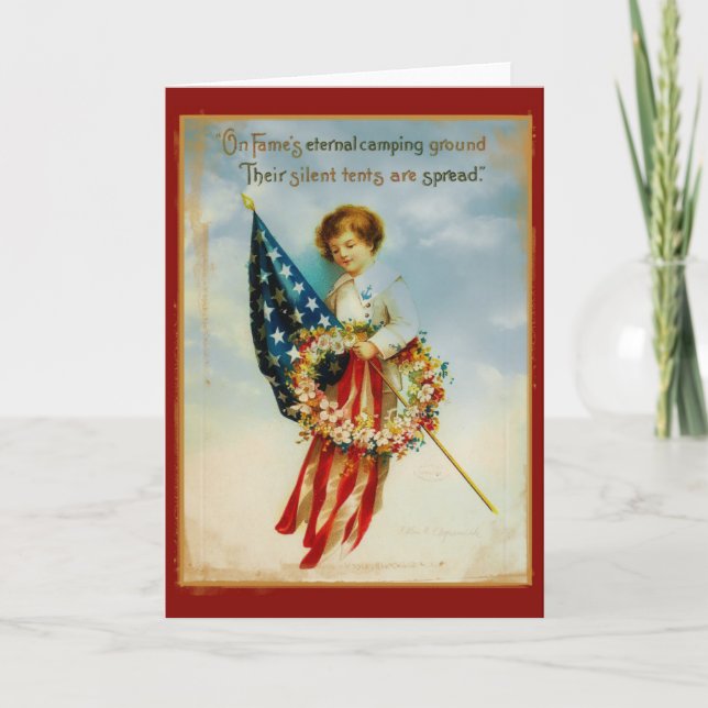 Vintage Memorial Day Greeting Card (Front)
