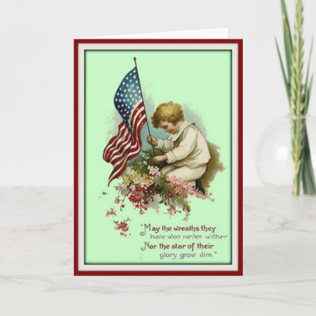 Vintage Memorial Day Greeting Card (Front)