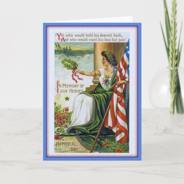 Vintage Memorial Day Greeting Card (Front)