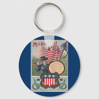 Vintage Memorial Day - One Country Keychain