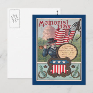 Vintage Memorial Day - One Country, ZSSG Postcard