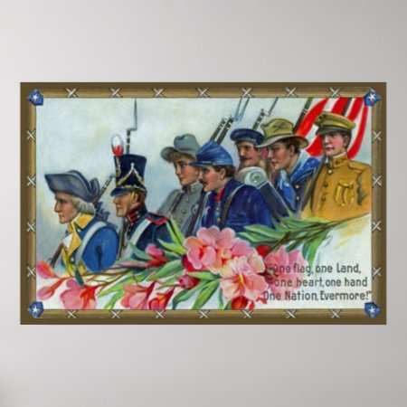 Vintage Memorial Day Soldiers Poster
