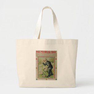 Vintage Memorial Day The Fallen Large Tote Bag