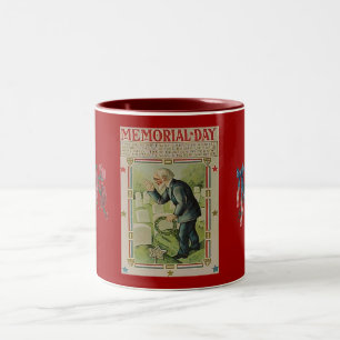 Vintage Memorial Day The Fallen Two-Tone Coffee Mug