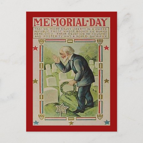 Vintage Memorial Day The Fallen ZSSG Postcard