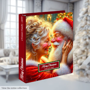 Vintage Memory Album Christmas Ring Binder Recipes