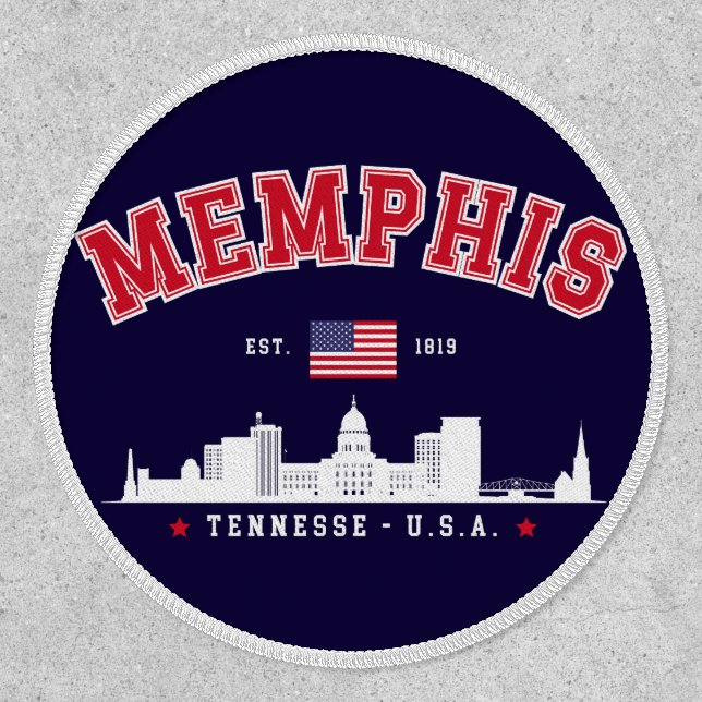 "Vintage Memphis – Iconic Skyline city Patch (Front)