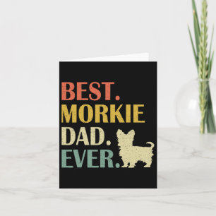Vintage Mens Best Morkie Dog Dad Ever Fathers Day Card