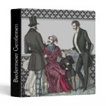 Vintage Men's Formal Wear Fashion Illustration 3 Ring Binder