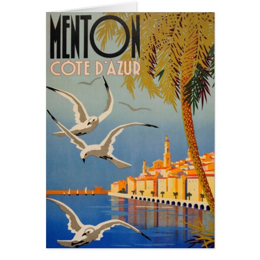 Vintage Menton CoTe D'azur Cards (Front)
