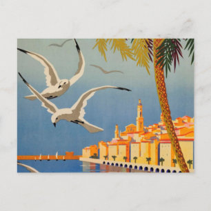 Vintage Menton CoTe D'azur Postcard